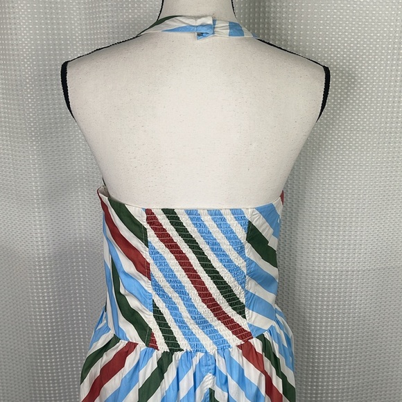 Anthropologie Maeve Halter Midi Sundress Dress Lined Cotton Vacation NWT Sz M - Picture 9 of 14